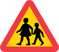 vägmärken barn i trafiken