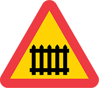 järnvägskorsning med bommar