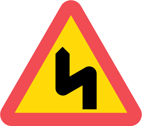 Varning för flera farliga kurvor