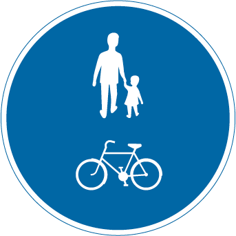 Påbjuden gång och cykelbana