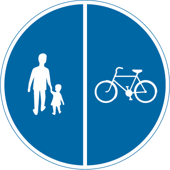 Påbjudna gång och cykelbanor