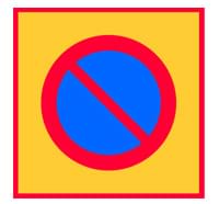 Vägmärke för zon med parkeringsförbud